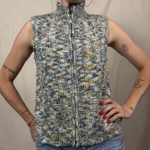 Talbots Wool Blend Knit Zip Vest – M